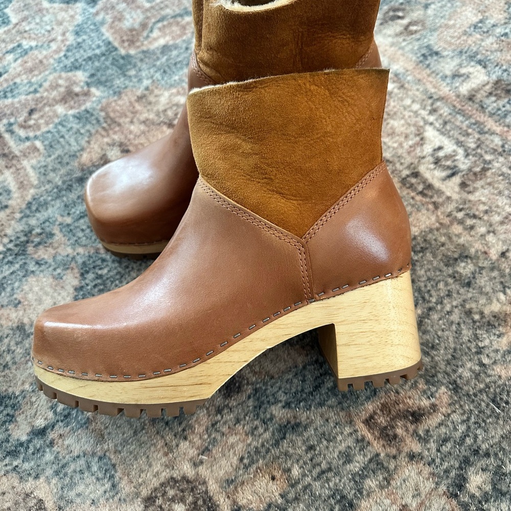 MIA Tan Ankle Boots with Shearling Lining - Picture 4 of 10